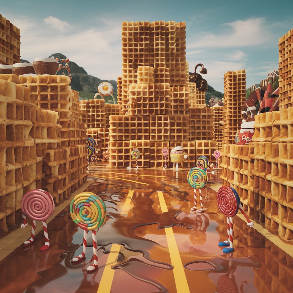 a-photo-of-a-city-made-of-giant-waffles-the-waffle-iiwGngWISS6NEi6H5T5VMw-vmR5YEAUS-WqK6UxFPFS8A